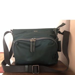 Tumi Capri Crossbody purse in evergreen